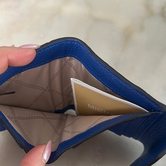Michael Kors Royal Blue Slim Envelope Trifold Wallet - Picture 4 of 6